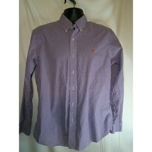 Ralph Lauren Gingham Checkered Button Down‎ Shirt Long Sleeve, Medium